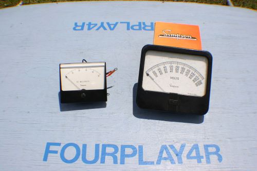 Simpson instruments gauges dc millivolts/model1329/volts large gauge for sale