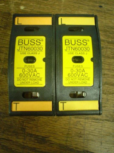 Used lot of 2 Buss fuse holders JTN60030 -60 day warranty
