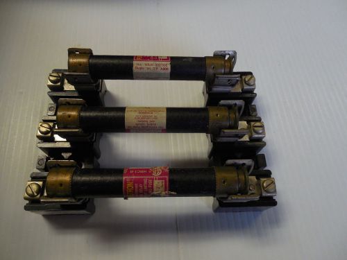 Allen bradley fuse holder w/ fuse x-401978 frs-r-3 2/10 30a 30 a amp 600v for sale