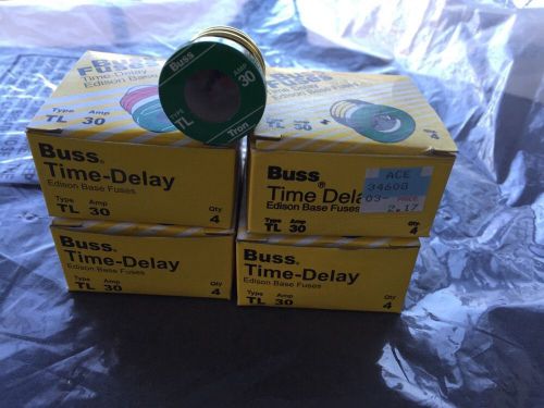 Buss 30a time delay edison base fuses tl.  15 fuses for sale