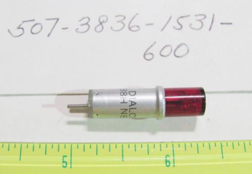 1x dialight 507-3836-1531-600 125v long cylindrical red neon datalamp cartridge for sale