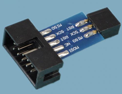 10 pin to standard 6 pin adapter board atmel avrisp usbasp stk500 new for sale