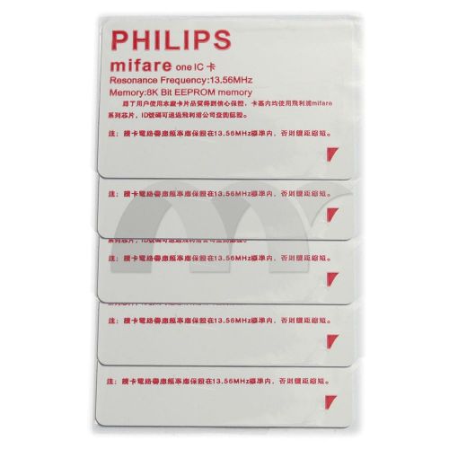 5 x NFC thin smart card tag tags Mifare 1k S50 IC 13.56MHz Read &amp; Write RFID