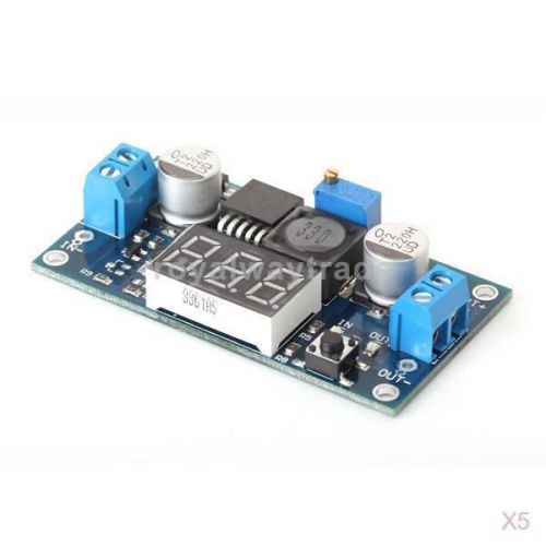 5x Step-down DC-DC Power Adjustable Module with Voltmeter Display -2.6x1.4x0.4&#039;&#039;