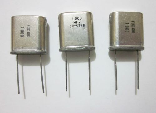 3 x Pcs Quartz Crystal Oscillators 1.000 Mhz for Collins,Heathkit,Drake &amp; others