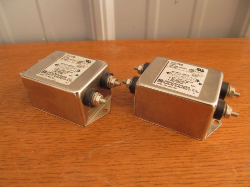 Lot of 2 Used CORCOM 10A 120/250VAC EMI FILTER filters 10VR6 (A-80)