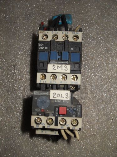 (X12) 1 USED TELEMECANIQUE LC1 D12 10 CONTACTOR W/ LR2-D1310 RELAY
