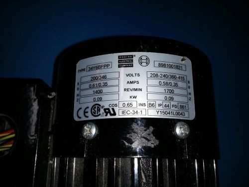 Bodine Electric Motor/Gear Motor type 34Y6BFPP