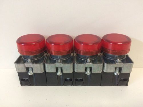 (4) guaranteed good used automation direct red pilot lights ecx-1050 for sale