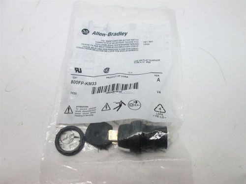 NEW Allen Bradley 800FP-KM33 Key Operated 3 Pos Maint Selector Switch