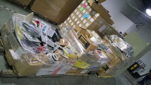 Huge lot of 3 pallets assorted electrical parts for sale