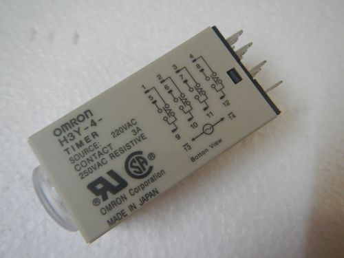 1pcs, omron h3y-4 ac220v 5a 0-10 seconds timer relay for sale