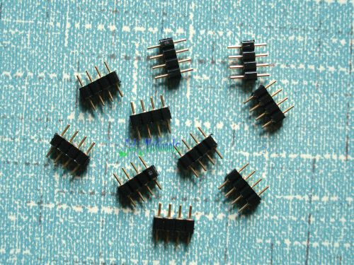 10 x 4 pin male connectors for led strip lights rgb 5050 rgb 3528 insert easy for sale
