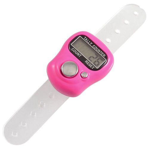New fuchsia mini adjustable band 5 digit lcd display golf finger counter tally for sale