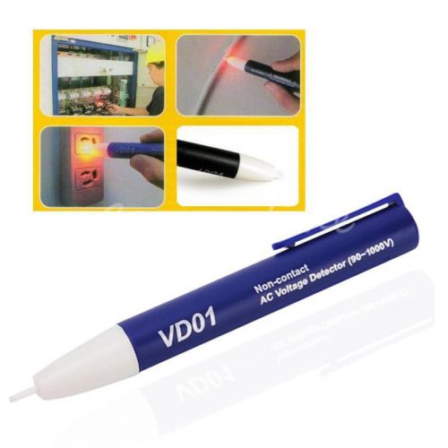 Non Contact AC 90~1000V Electric Voltage Detector Tester Sensor Pen Stick + LED