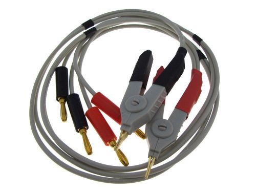 HQ LCR Meter Cable w/ 4 Banana Plug Connectors kelvin clip SMD