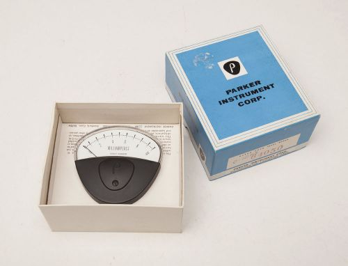 NOS Vintage Parker Instruments Ultra Thin Panel Meter -  0 to 10 Millamperes