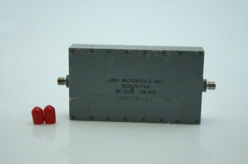 RF Microwave Luna 925C70-7AA BPF Bandpass Filter 925Mhz/100Mhz TESTED