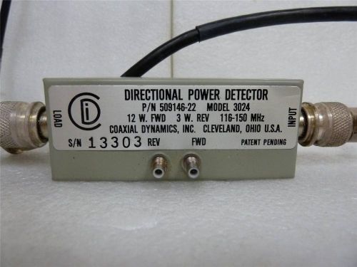Coaxial Dynamics Inc. Directional Power Detector Model 3024 P/N: 509146-22