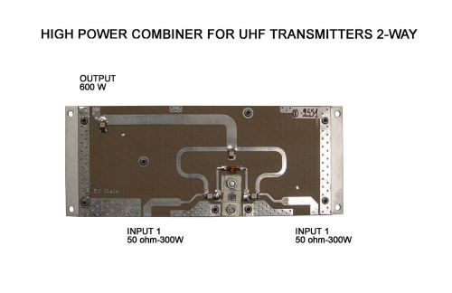 HIGH POWER COMBINER FOR TV UHF TRANSMITTERS 430 MHz-1000 MHz, 600W, 2 INPUTS