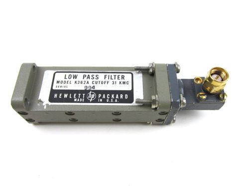 HP K362A Waveguide Low Pass Filter with Right-Angle SMA Adapter Cutoff 31 KMC