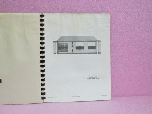 Elgar Manual Series 6000B AC Line Conditioner Instruction Manual w/Schematics