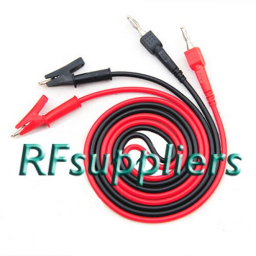 1pair b&amp;r antiskid banana plug to pure copper alligator clip test probe cable 5a for sale