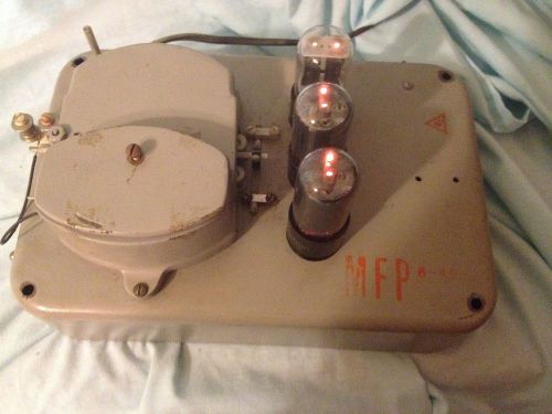 Vintage Signal Recorder?? Stamped MFP 6-49, 3 Tubes - Powers Up
