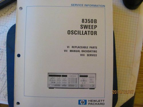 HP/Agilent 8350B SWEEP OSCILLATOR SERVICE INFORMATION MANUAL