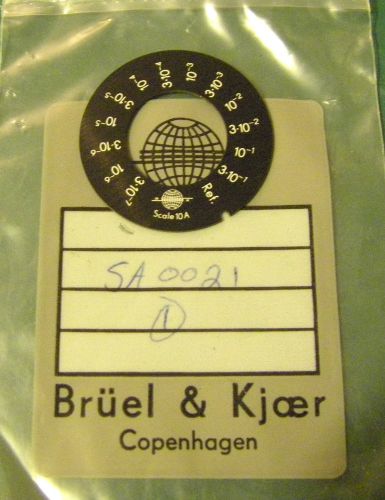 BRUEL &amp; KJAER COPENHAGEN PART SA 0021 SCALE DISC 10A / 10B