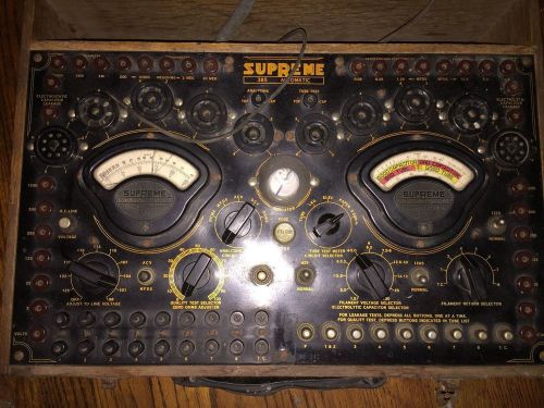 Vintage supreme 385 tube tester automatic radio analyzer, very old, very cool for sale