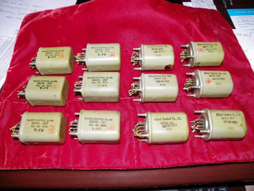 12 vintage electromagnetic allied controls relays skhx-267 various t-73, p-83 et for sale