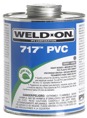 Ips weld-on 10145 717 pvc cement, gray - 1 quart for sale