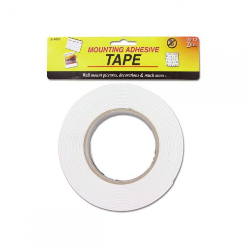 Mounting adhesive tape 20 foot roll double sided wholesale lot of 12 units new for sale