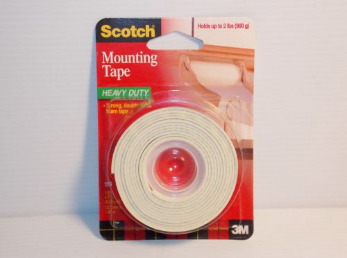 3M Scotch Mounting Tape 1/2&#034; Wide 75&#034; Double Sided Foam Heavy Duty Pictures NEW