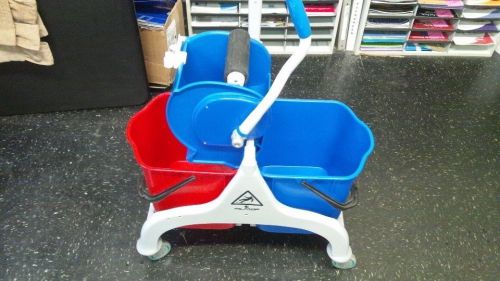 Filmop xtra-large double mop bucket cart w/roller wringer for sale