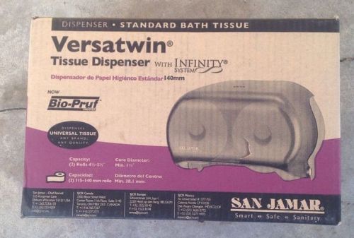 San Jamar Versatwin Standard Bath Tissue Dispenser with Infinity System - NEW