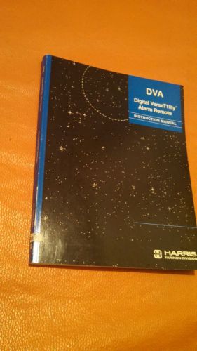 HARRIS DVA Digital VersaT1lity Alarm Microwave Radio Manual Service DVM2  DVM6