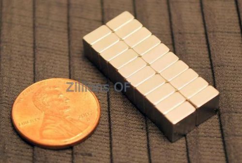 20 neodymium block magnets 1/4 x 1/4 x 1/8 strong n48 for sale