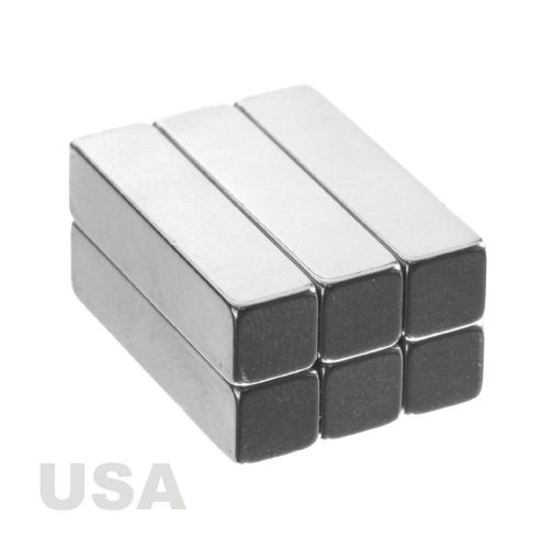 10 pcs super strong block cuboid magnets 1&#034; x 1/4&#034; x 1/4&#034; crafts for sale