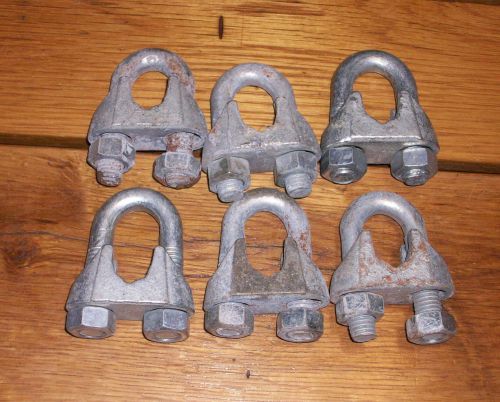 5/8 wire rope u clamp,lot 6 pieces,galvanized steel cable binding u bolts for sale
