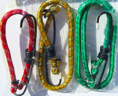 Lot 3 bungee cord set bungie tie down hook 12&#034; 18&#034; 24&#034; tarp camping tie down for sale