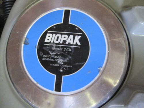 Biomarine Biopak 240 S 240S SCBA Rebreather with Mask &amp; Manual