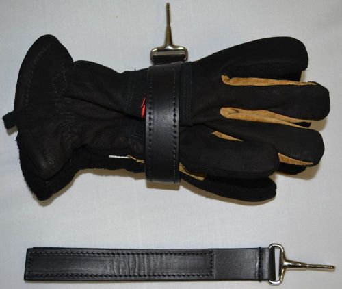 Boston Leather Fireman&#039;s Glove Strap Black Leather 9125-1