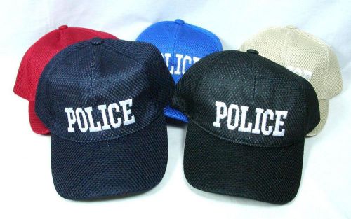 WHOLESALE LOT OF 12 POLICE HATS MESH BASEBALL CAP LAW ENFORCEMENT COP COSTUME
