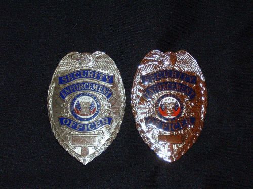 2 Security Enforcement Officer badges