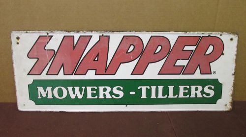 Vintage Snapper &#034;Mowers &amp; Tillers&#034; Tin Advertisement  Sign ~31 3/4in x 12in Rare