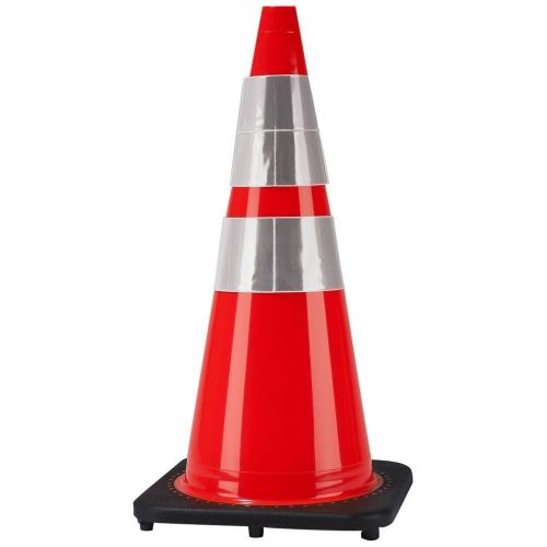 Cortina 03-500-10 - 28&#034; traffic cone w/ black base and lower reflective collar for sale