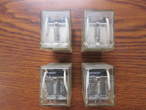 (LOT 0F4) OMRON MY2 24VDC GENERAL PURPOSE RELAY, COIL - USED
