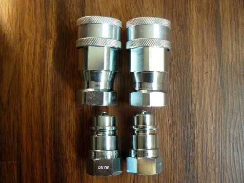 2 Pairs Parker PHK 6600 Series Hydraulic Quick Couplers 1/2&#034; 8-10 Male &amp; Female